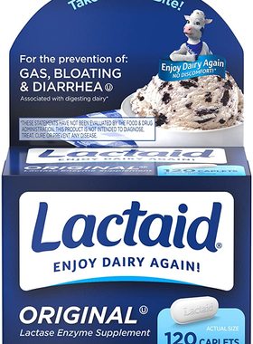 美国代购Lactaid Original Strength Lactose Intolerance Relief