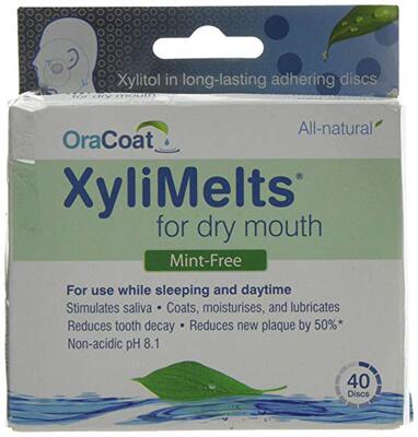 XyliMelts for Dry Mouth, Mint-Free, 80-Count Box