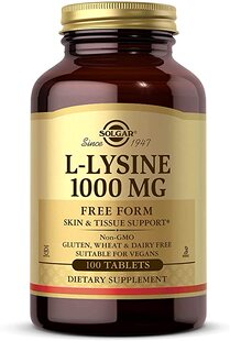 代购Solgar L-Lysine 1000 mg, 100 Tablets - Enhanced Absorpt