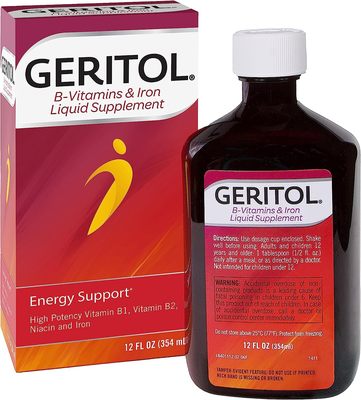 Geritol, Liquid Vitamin and Iron Supplement, Energy