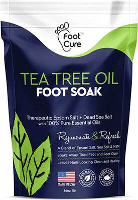 美国代购Tea Tree Oil Foot Soak with Epsom Salt Toenail