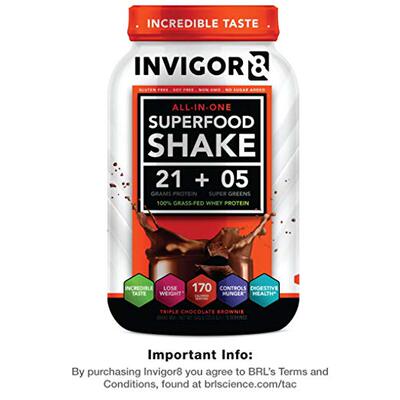 INVIGOR8 Superfood Shake Gluten-Free and Non GMO Meal Replac