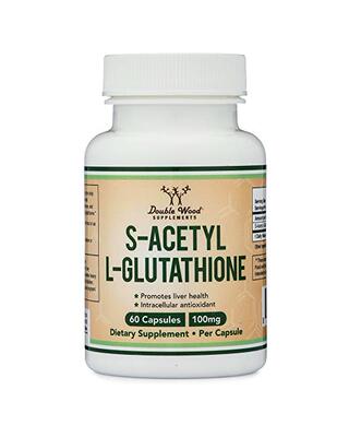 S-Acetyl L-Glutathione Capsules - 100mg, Made and Tested in