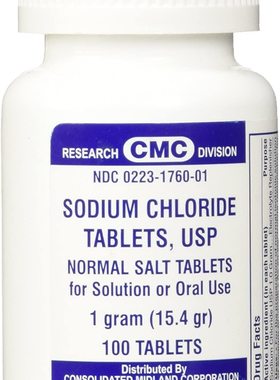 美国代购Sodium Chloride Tablets 1 Gm, USP Normal Salt Tablet
