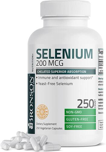 美国代购Bronson Selenium 200 mcg for Immune System, Thyroid,