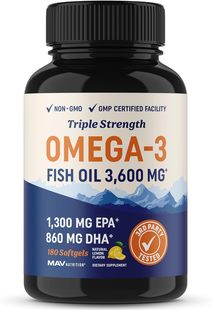 美国代购Triple Strength Omega 3 Fish Oil | 3600 mg EPA & DHA