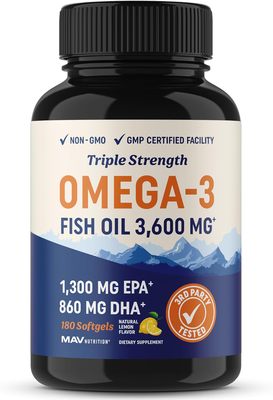 美国代购Triple Strength Omega 3 Fish Oil | 3600 mg EPA & DHA