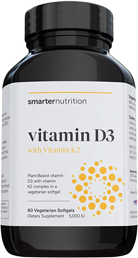 Plant-Based Vitamin D3 with Vegan K2 Complex in a Ve