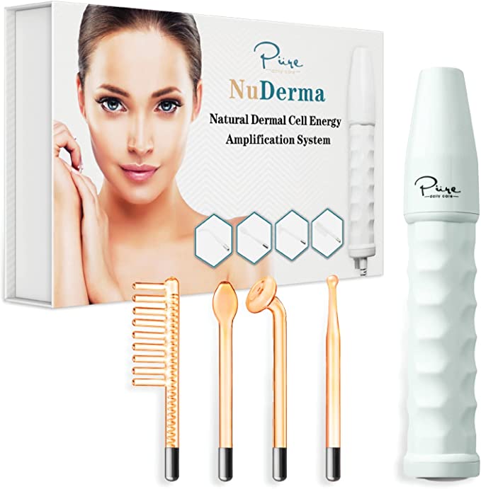 NuDerma Skin Therapy Wand - Portable Handheld High Frequency