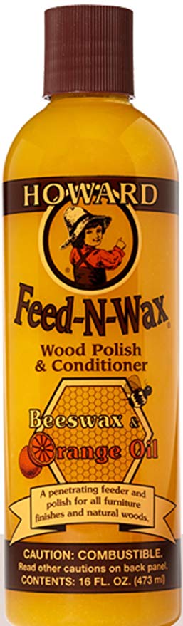 Howard Products FW0016 Wood Polish& Conditioner, 16 oz, Ora