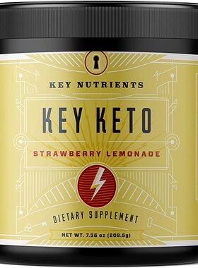 Exogenous Ketone Supplement, Key Keto: Strawberry Lemonade 1
