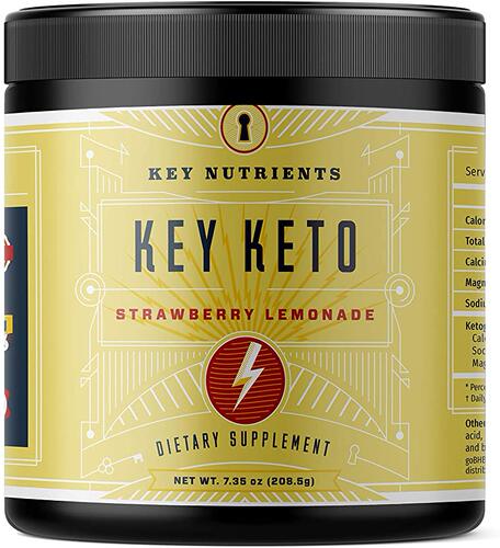 Exogenous Ketone Supplement, Key Keto: Strawberry Lemonade 1