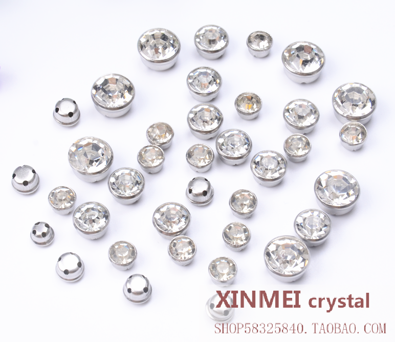 diy圆形包边高档婚纱手缝钻