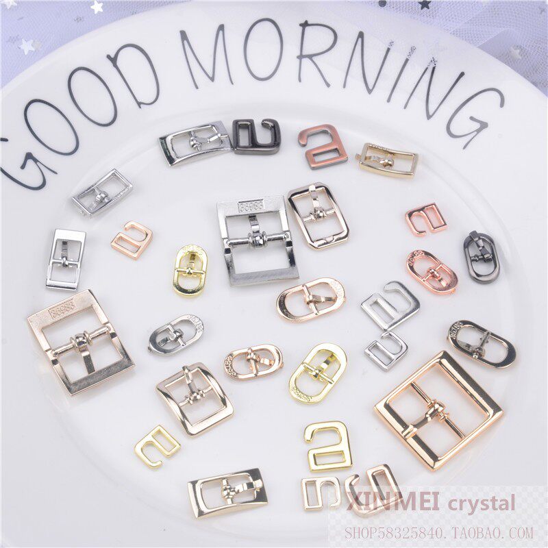 鞋扣diy小包包鞋子配件高跟鞋五金配件日字纽扣卡扣