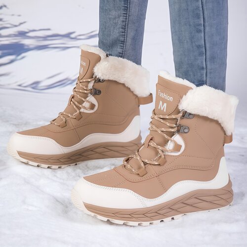 冬季加绒加厚保暖防水防滑雪地靴