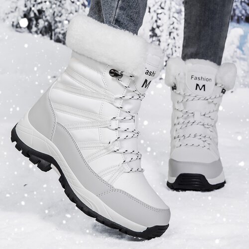 加绒加厚厚底防滑防水雪地靴