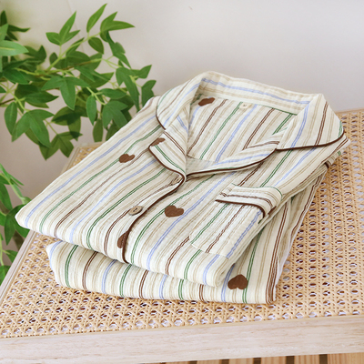 女棉睡衣套装春秋夏季薄款家居服