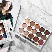轻奢15色裸妆眼影盘地色新手橘棕色珠光哑光眼影纯欲风初学者