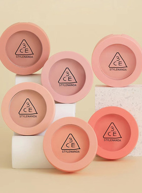 3ce单色腮红MONO PINK裸粉色蜜桃橘西柚粉红色