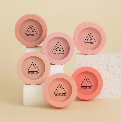 3测腮红韩国裸杏色单色南瓜色