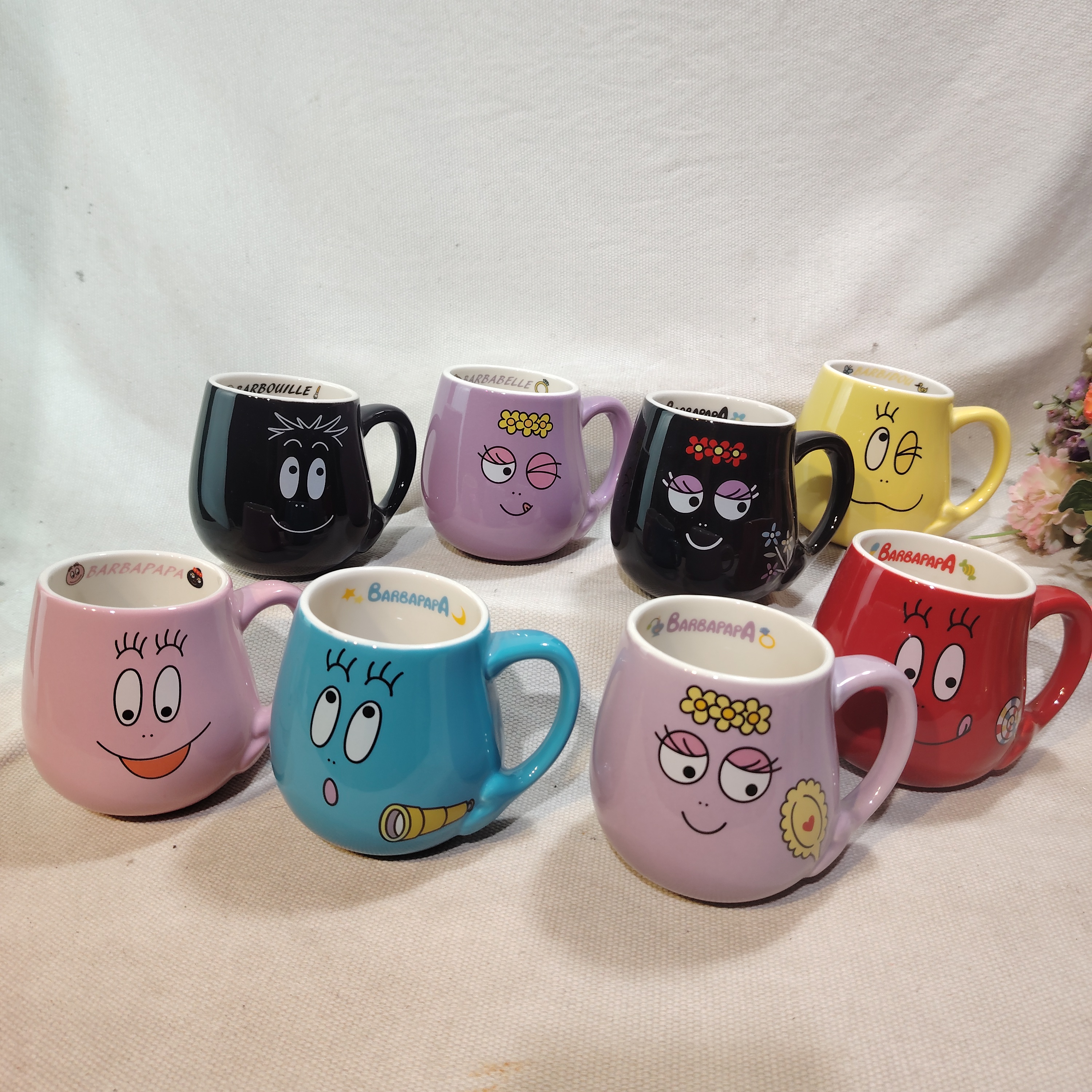 巴巴爸爸Les Barbapapa陶瓷马克杯水杯可爱儿童创意外贸尾单陶瓷