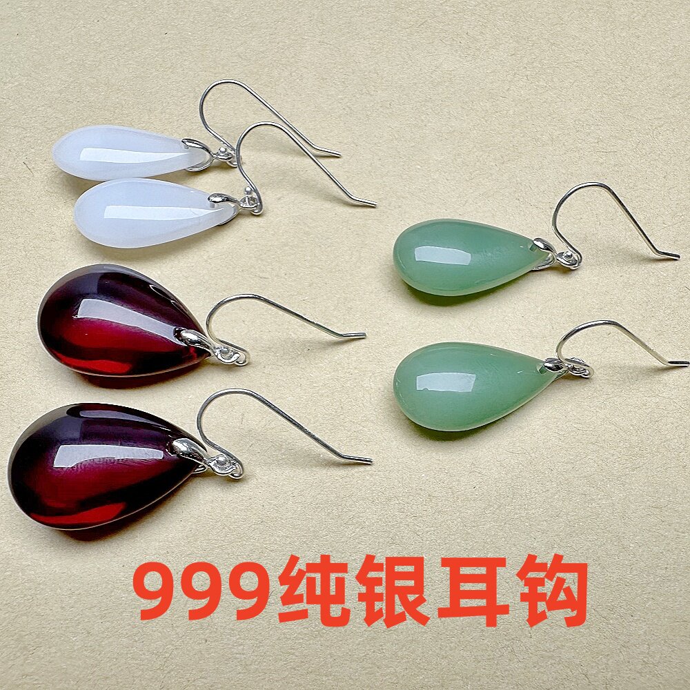 999银耳钩耳坠短款古风复古气质新中式旗袍汉服配饰耳饰新款简约