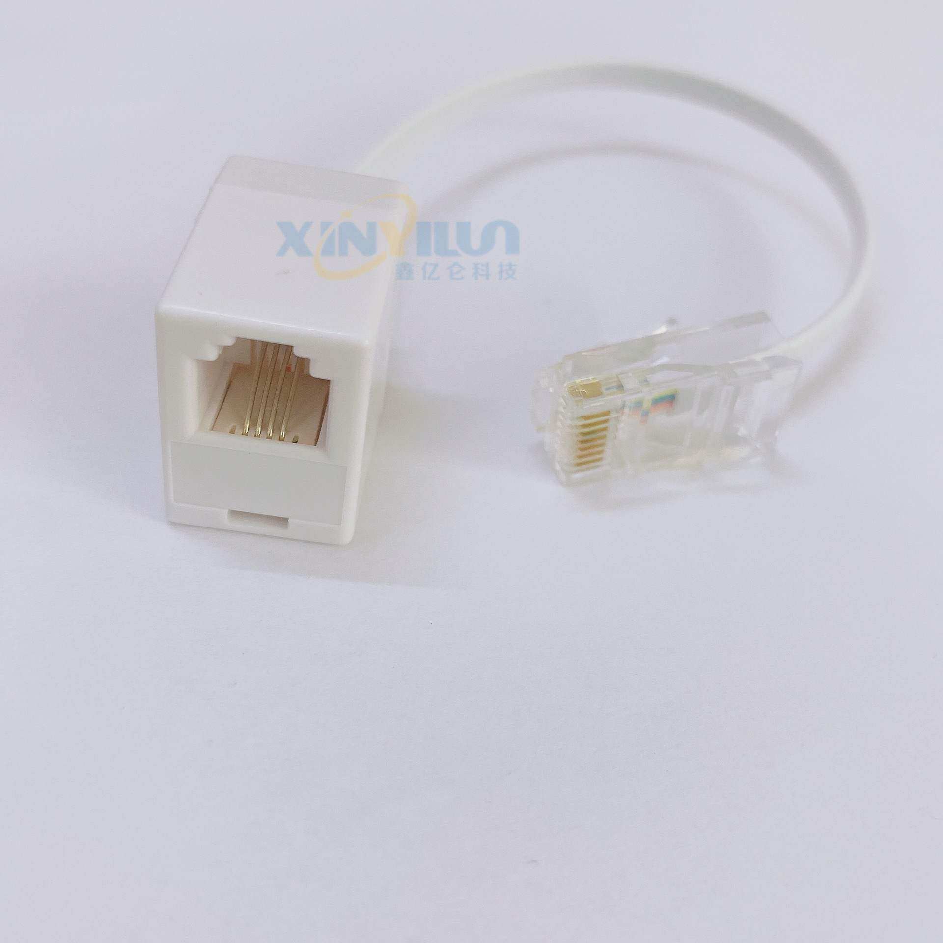 RJ45转RJ11 网络线转电话线 网络转电话 8P4C转6P4C  电话转接头