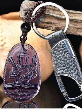 紫水晶生肖牛虎本命佛虚空