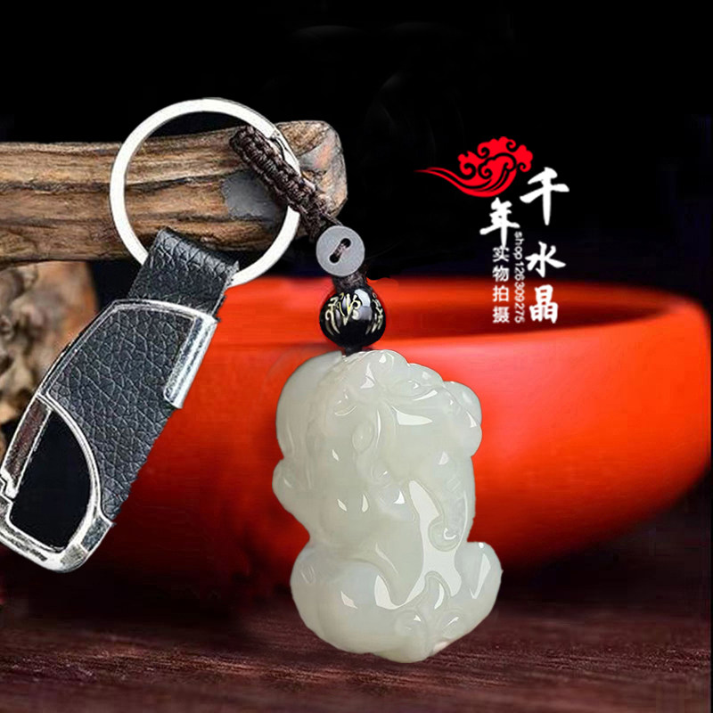 和田玉石聚财貔貅吊坠