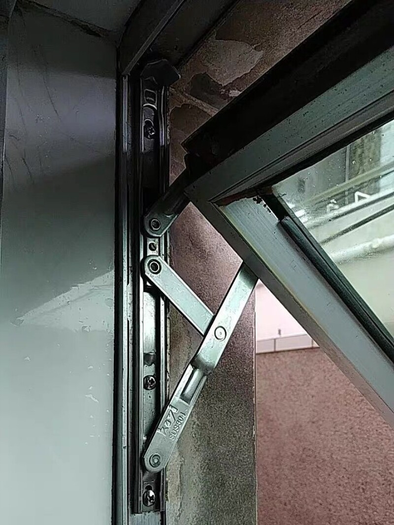 不锈钢滑撑塑钢平开窗摩擦铰链四连杆合页铝合金平开窗滑轨支架杆