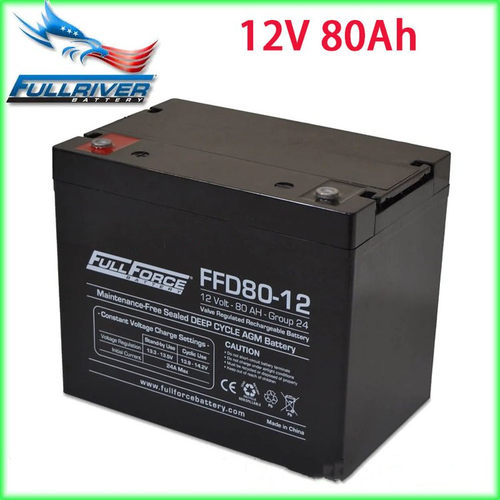 FULLRIVER原装丰江蓄电池FFD80-12长寿命12V80Ah AGM深循环电池