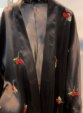 布谷-上新手工法绣小荔枝欧根缎防晒短外套(配腰绳)YS169-G303