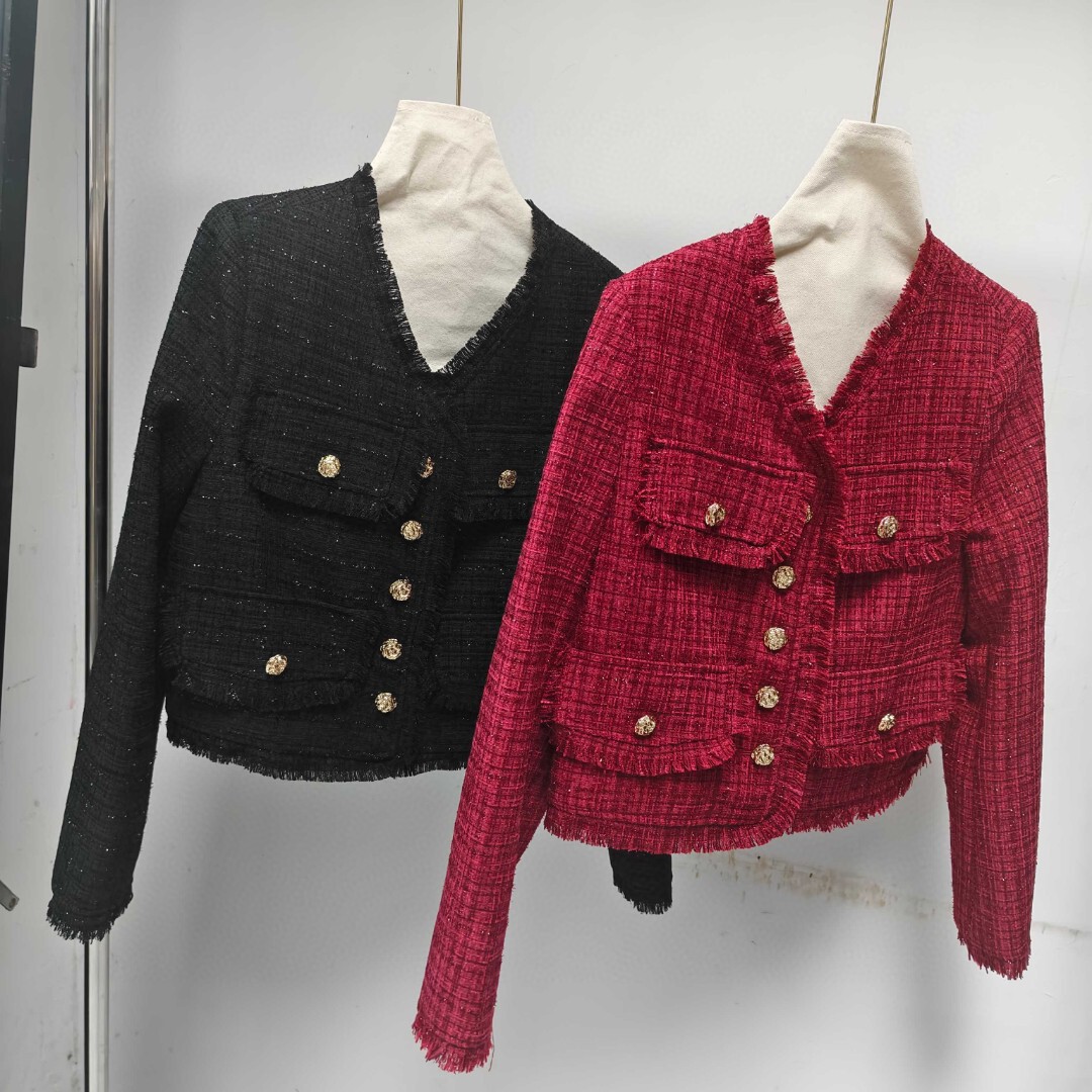 MOM冬上新小香风简约百搭短外套(含13羊毛)YS2-G808