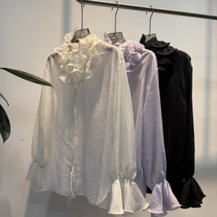 YS110 花瓣衬衣小衫 G311 2026早春上新法式 布谷