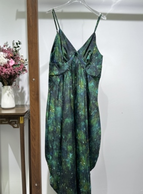 布谷-26夏上新双绉茧型V领吊带连衣裙（含100）YS14-G3