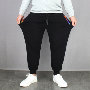 弹力加肥加大运动裤 特肥特大码 男春季 子300斤胖子休闲裤 宽松 男裤