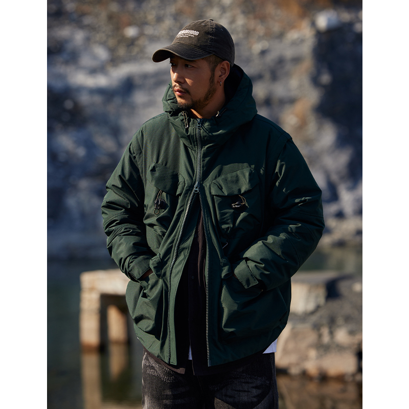 男士脱卸羽绒服外套休闲宽松