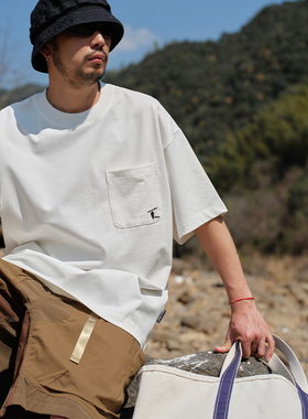 Quentin Marx日系男士重磅短袖T恤破茧成蝶印花宽松情侣潮男tee夏