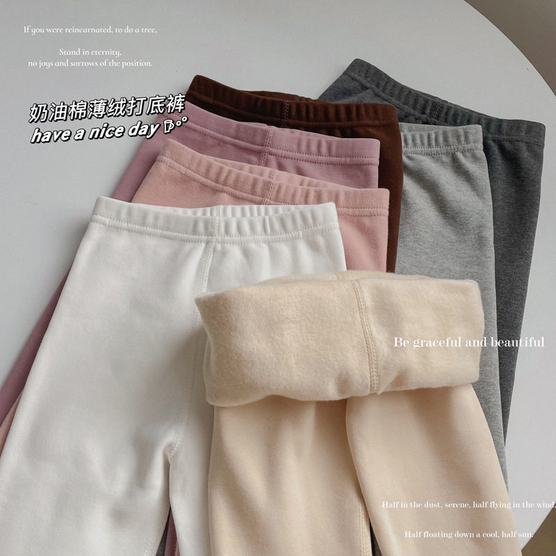 A类秋冬女童加厚修身纯色打底裤纯棉一体绒休闲全棉宝宝打底长裤,童装/婴儿装/亲子装,打底裤,淘宝优惠券,粉丝福利购,淘宝优惠卷