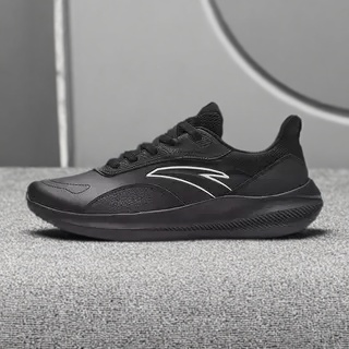 安踏轻质健跑鞋男款2025冬季新款软底缓震皮面加送轻便百搭运动鞋