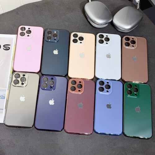 电镀带镜头膜iPhone14、15、16四角防摔手机壳