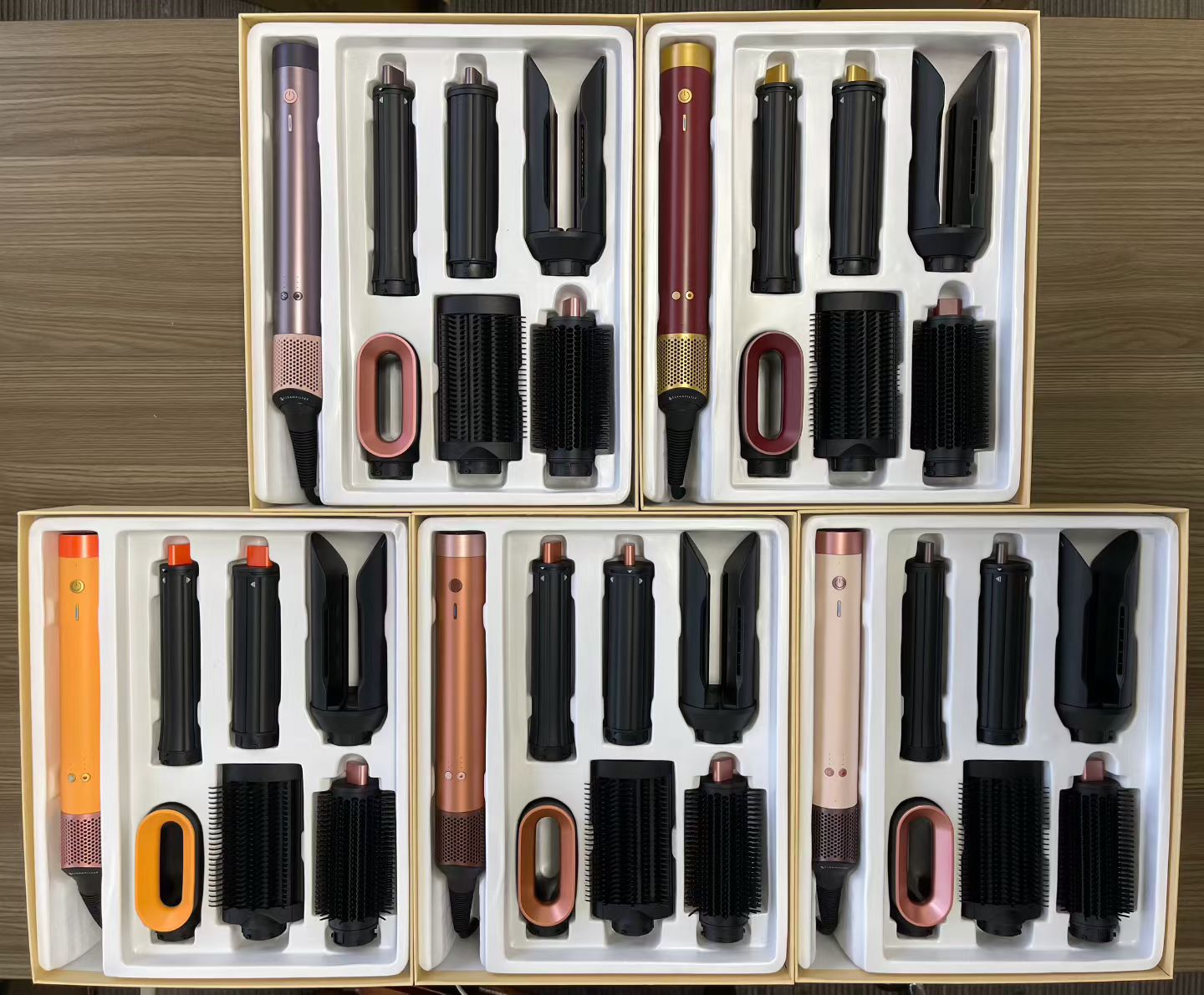 HS09卷发棒四件套 六件套套装干湿两用多功能造型器五色可选