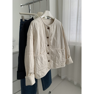 温柔复古羊毛夹棉外套冬季棉服