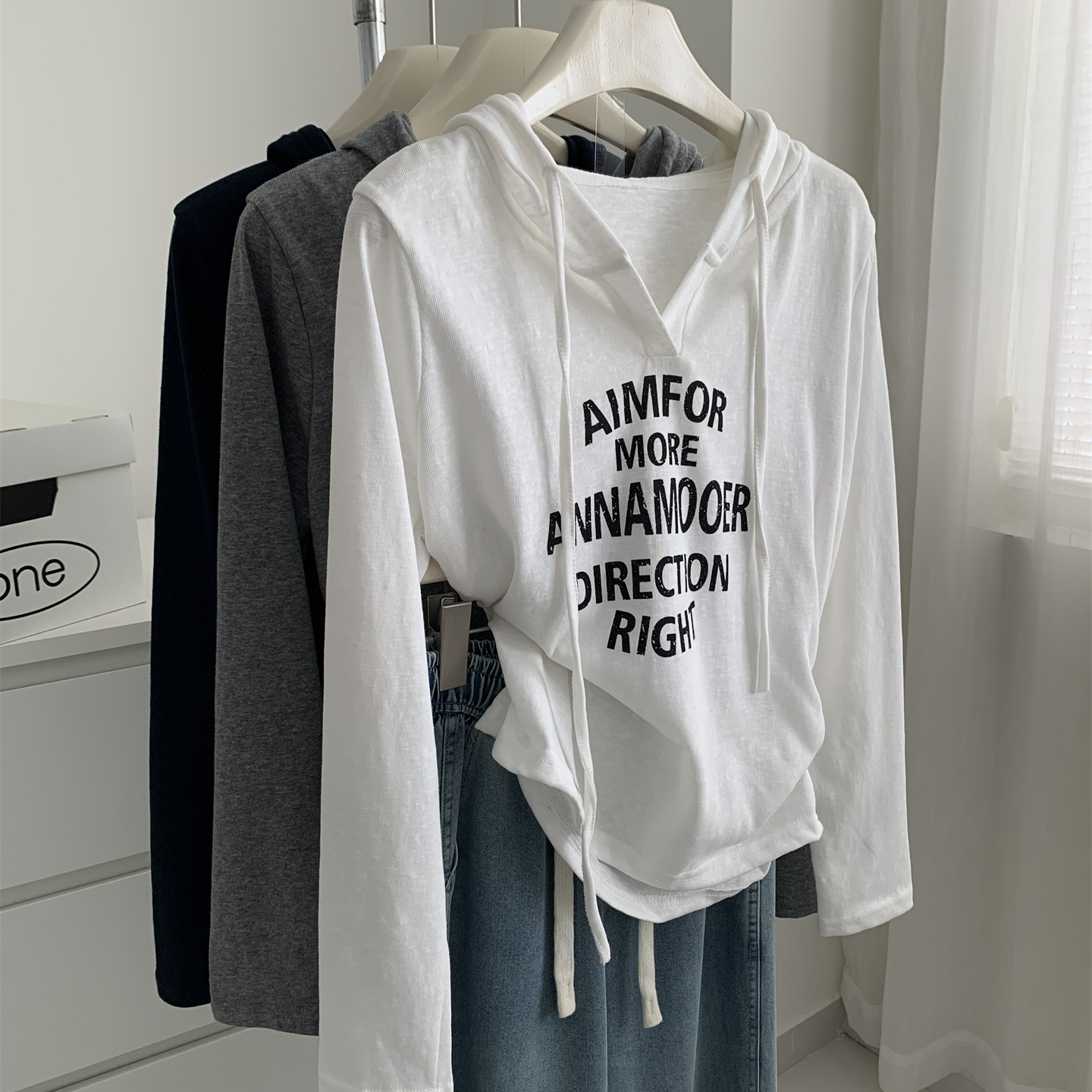 BF原宿风字母连帽衫T恤