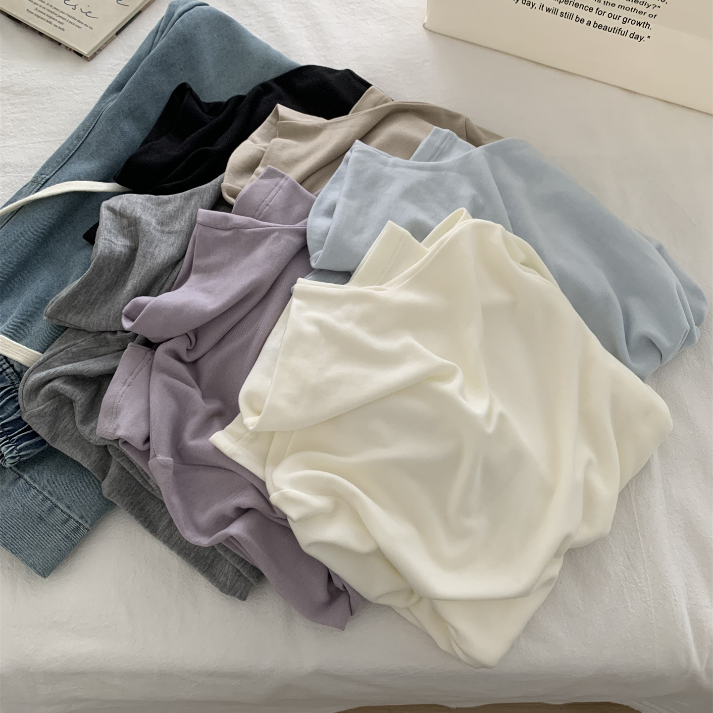 天丝羊毛高领长袖T恤打底衫