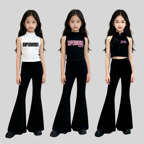 少儿形体礼仪训练服修身儿童T台走秀演出服夏季男女童模特练功服