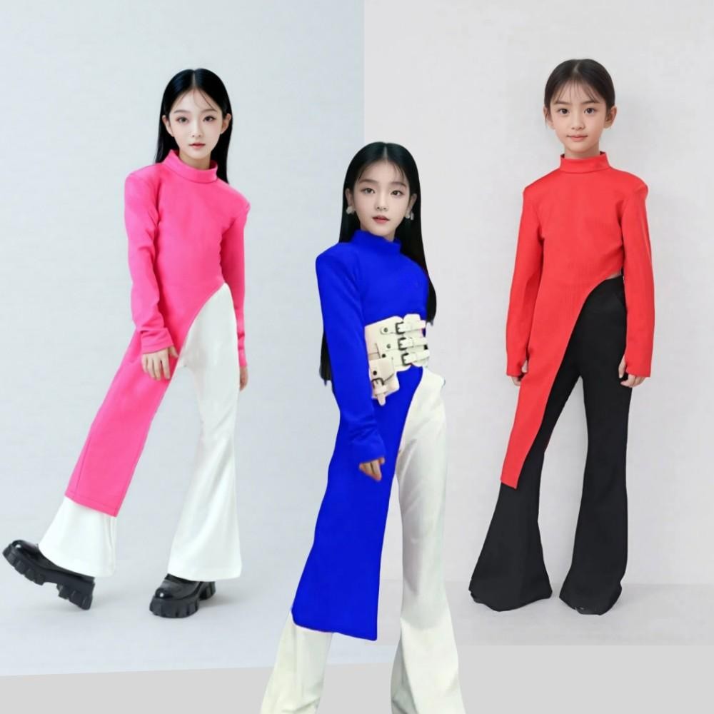 女童爵士舞练功服街舞走秀潮服