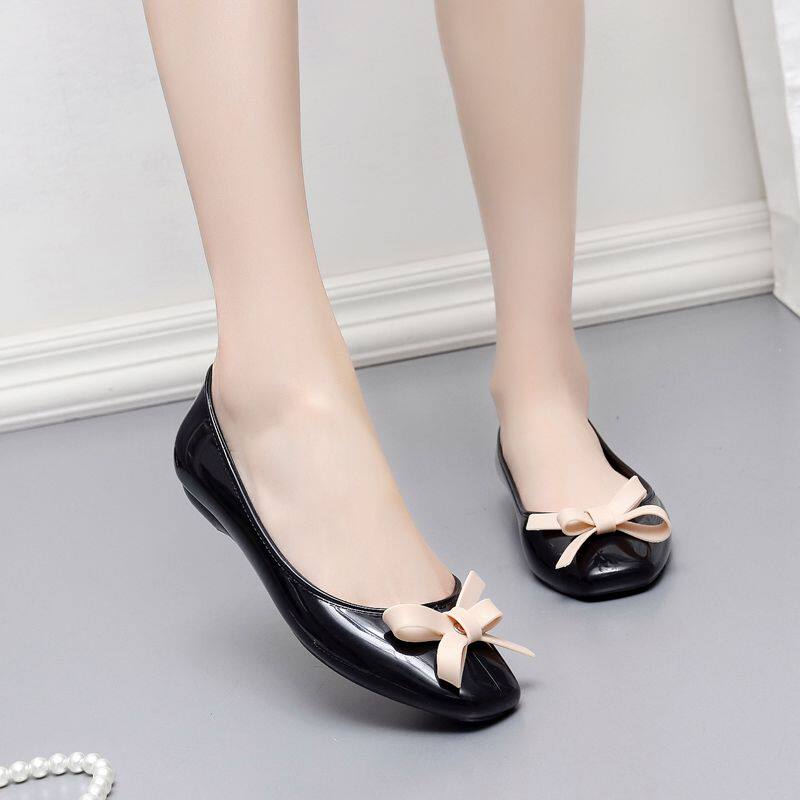 韩国夏季时尚甜美蝴蝶结单鞋女士防水防滑平底鞋舒适软底果冻凉鞋|ruв категории Женская обувь, низкий чистка - от Buy2taobao.com для оказания профессиональной услуги покупки агента Taobao
