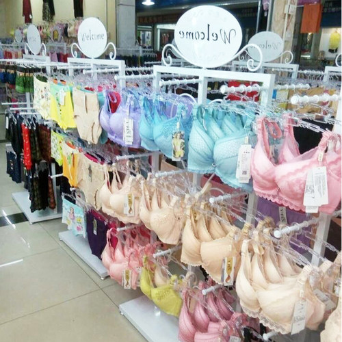 铁艺内衣架文胸服装店展示架落地式双面多层短裤袜子中岛挂衣货架 - 封面