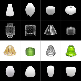 e14玻璃灯罩灯壳亚克力通用塑料创意30孔替换客厅多头吊灯DIY配件